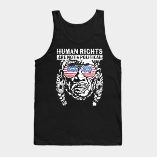 Human Rights Are Not Political American Flag Vintage Tank Top